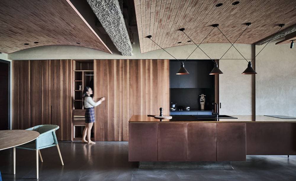 Nét kiến trúc tinh tế của mái vòm giúp phân chia không gian bên trong Residence W