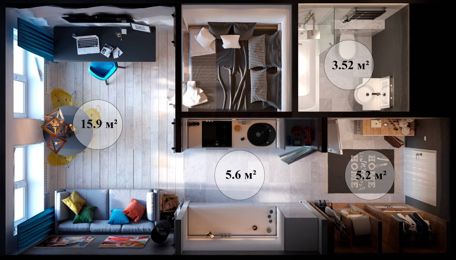 3 Gợi ý thiết kế nội thất cho căn hộ nhỏ dưới 50m2 để có không gian sống thoải mái