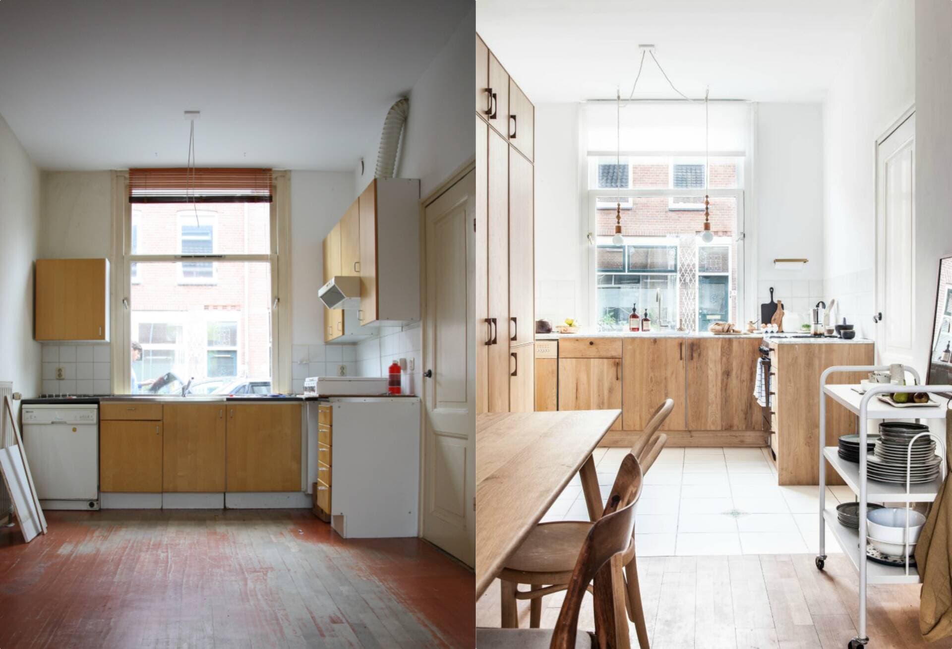 Before - After: Học cách cải tạo bếp cũ thành kiểu mộc mạc đồng quê kết hợp phong cách Scandinavia