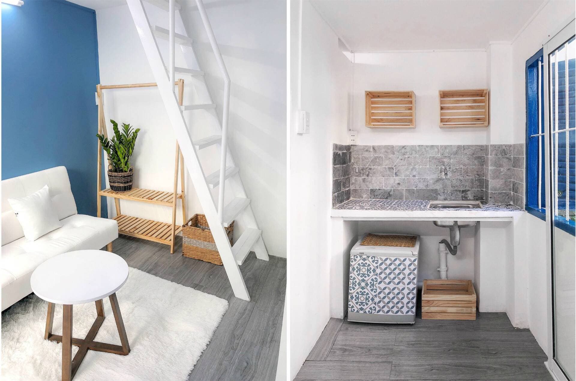 Cải tạo nhà 17m2 chi phí 70 triệu đồng trong hẻm Bình Thạnh theo phong cách Santorini