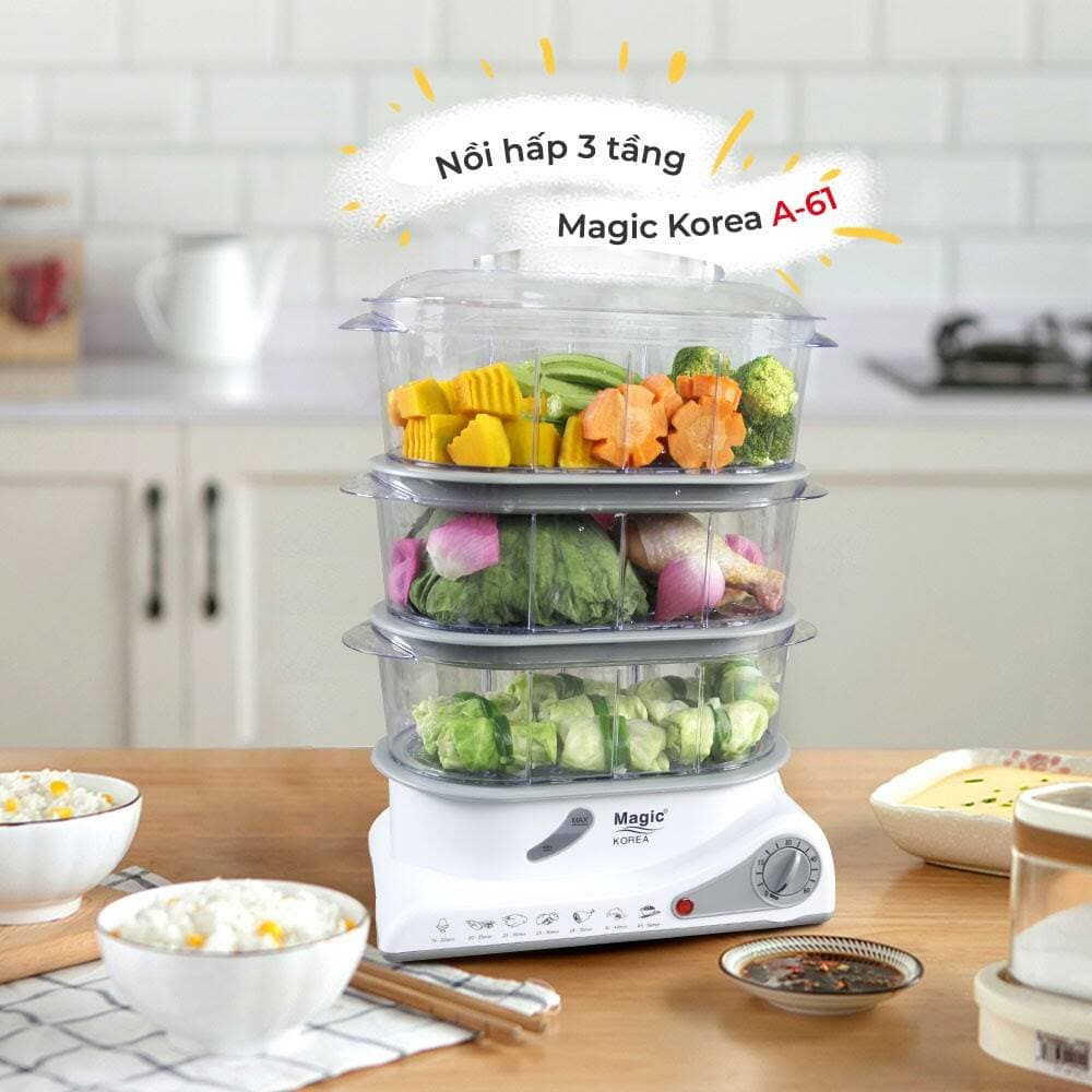 [Review] Máy hấp thực phẩm đa năng Magic Korea có phải dụng cụ bếp thần thánh cho mọi nhà?