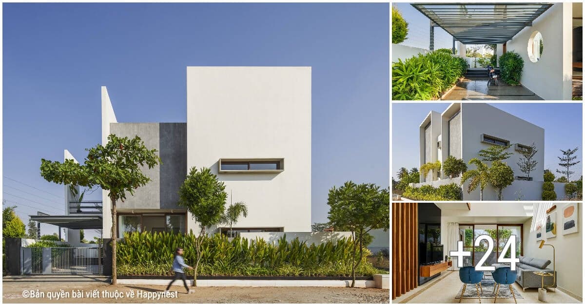 Nhà 2 mặt tiền hướng tây sở hữu diện mạo “lạ”, giúp thực hiện ý đồ tránh nắng gắt của kiến trúc sư