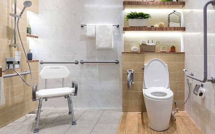 Thay đổi thiết kế phòng vệ sinh để người cao tuổi không cảm thấy bất tiện