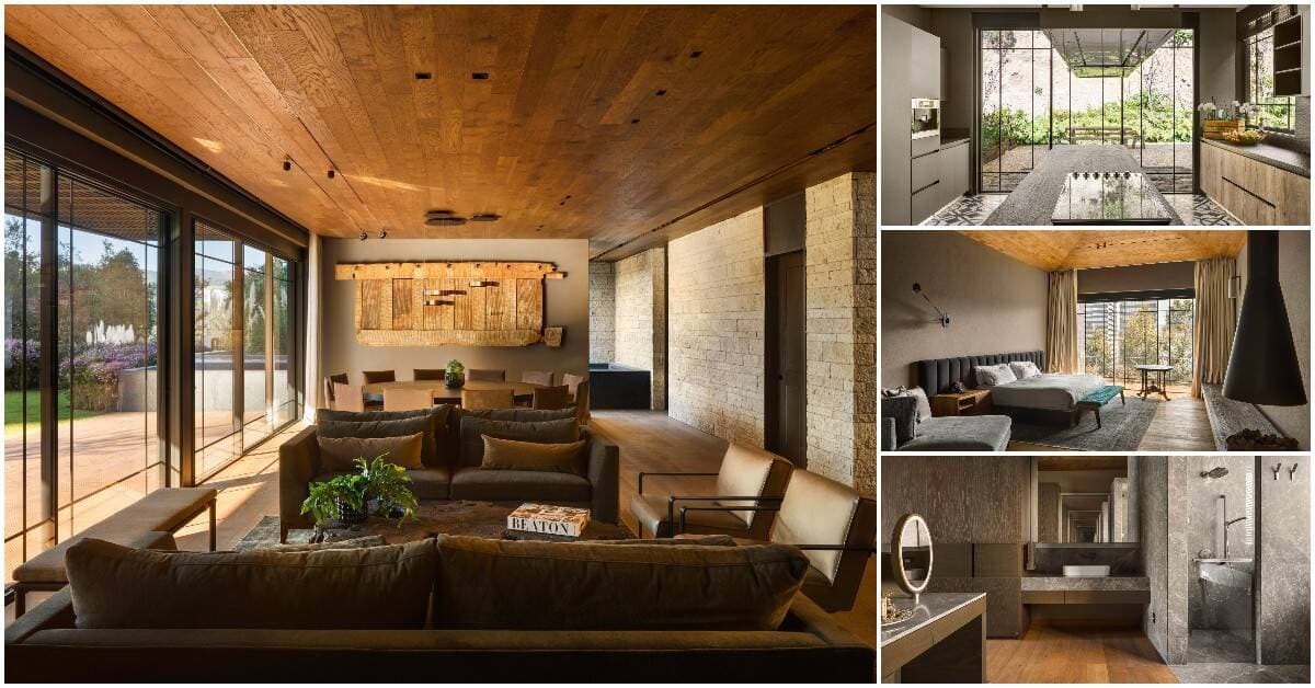 Ochre House thiết kế 2 sân vườn, là tổ ấm ngập tràn sắc nắng của gia đình 4 người