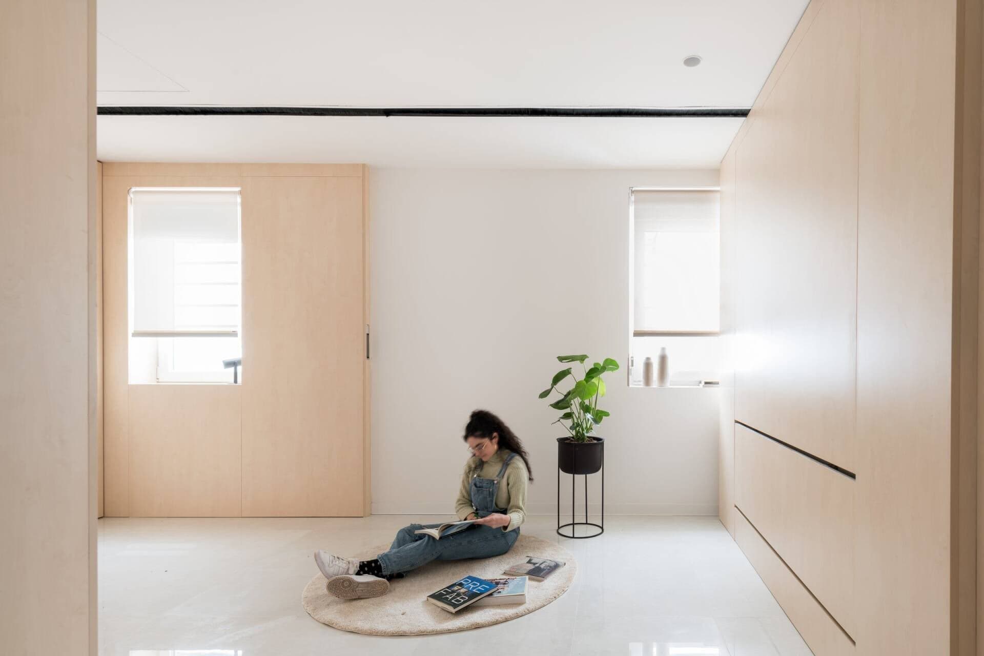 Căn hộ 45m2 có thể tăng diện tích sử dụng lên 90m2 nhờ vách ngăn thông minh