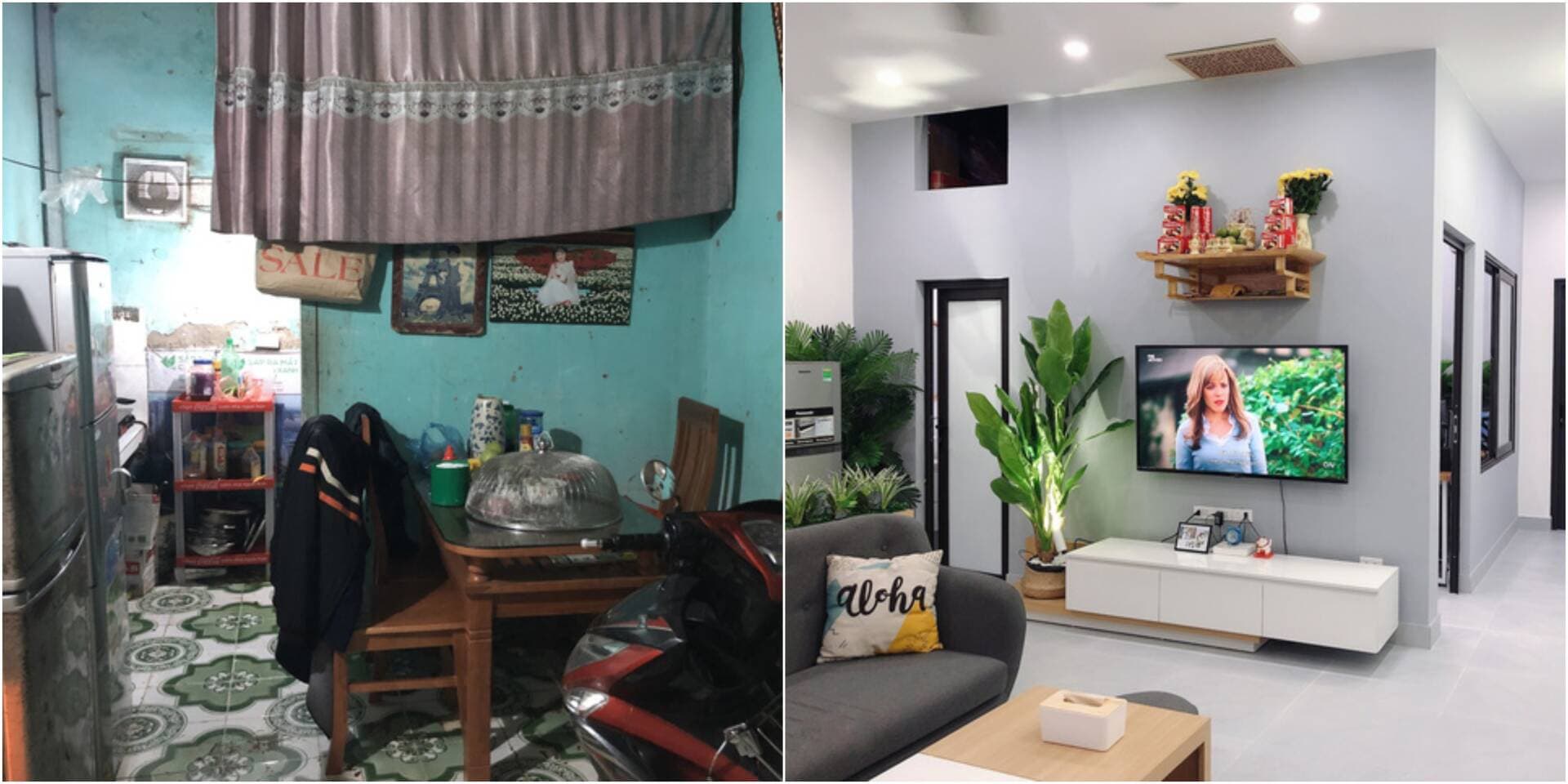 Gia chủ Hà Nội cải tạo phòng trọ cũ kỹ thành “căn hộ mặt đất” với 500 triệu đồng