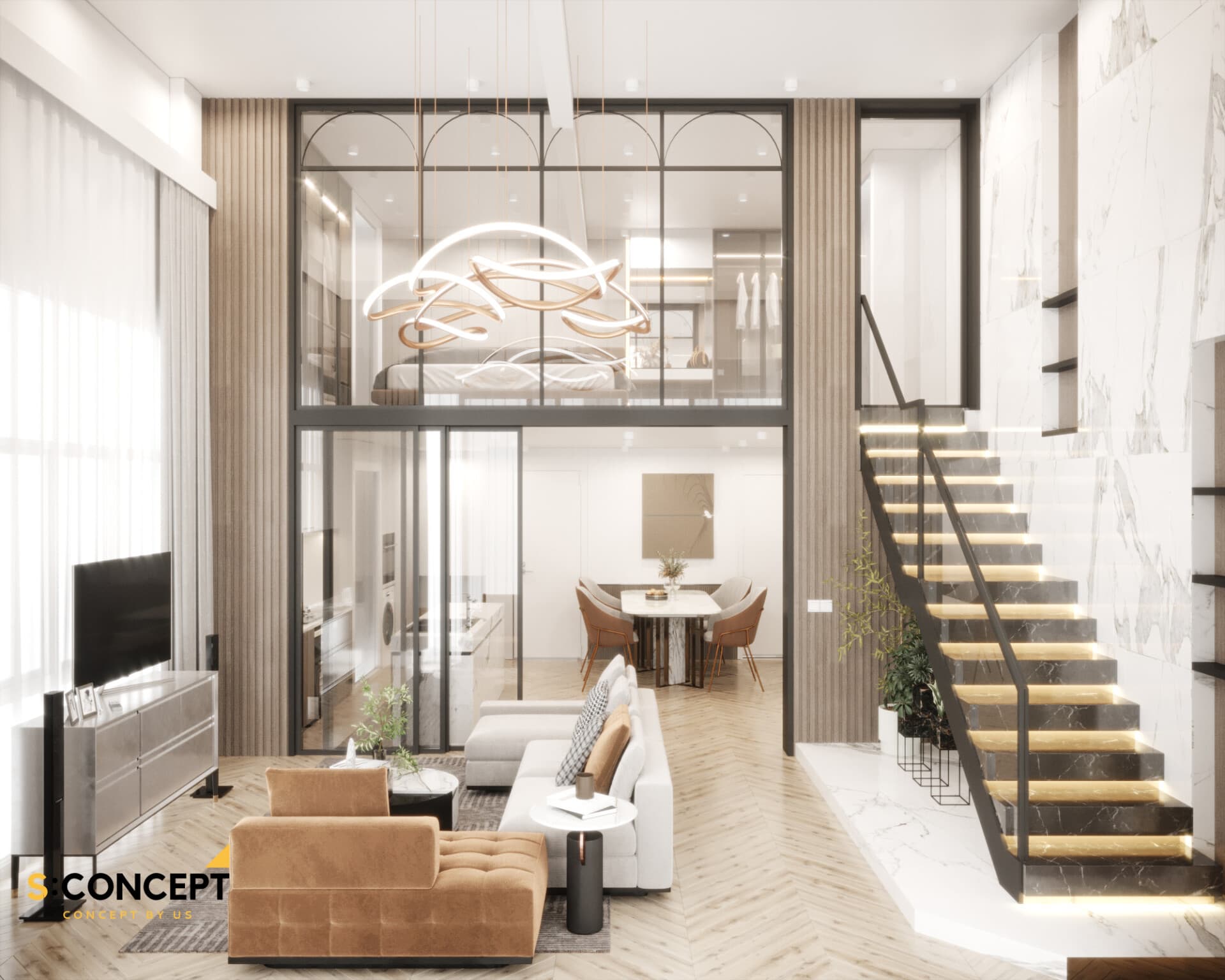 Ý tưởng thiết kế Penthouse hiện đại và sang trọng