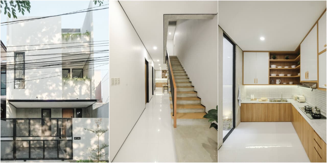 Nhà ống 3 tầng sở hữu sân thượng ngoài trời ấn tượng, thiết kế tận dụng tối đa diện tích để đáp ứng nhu cầu sinh hoạt cho gia đình 5 người