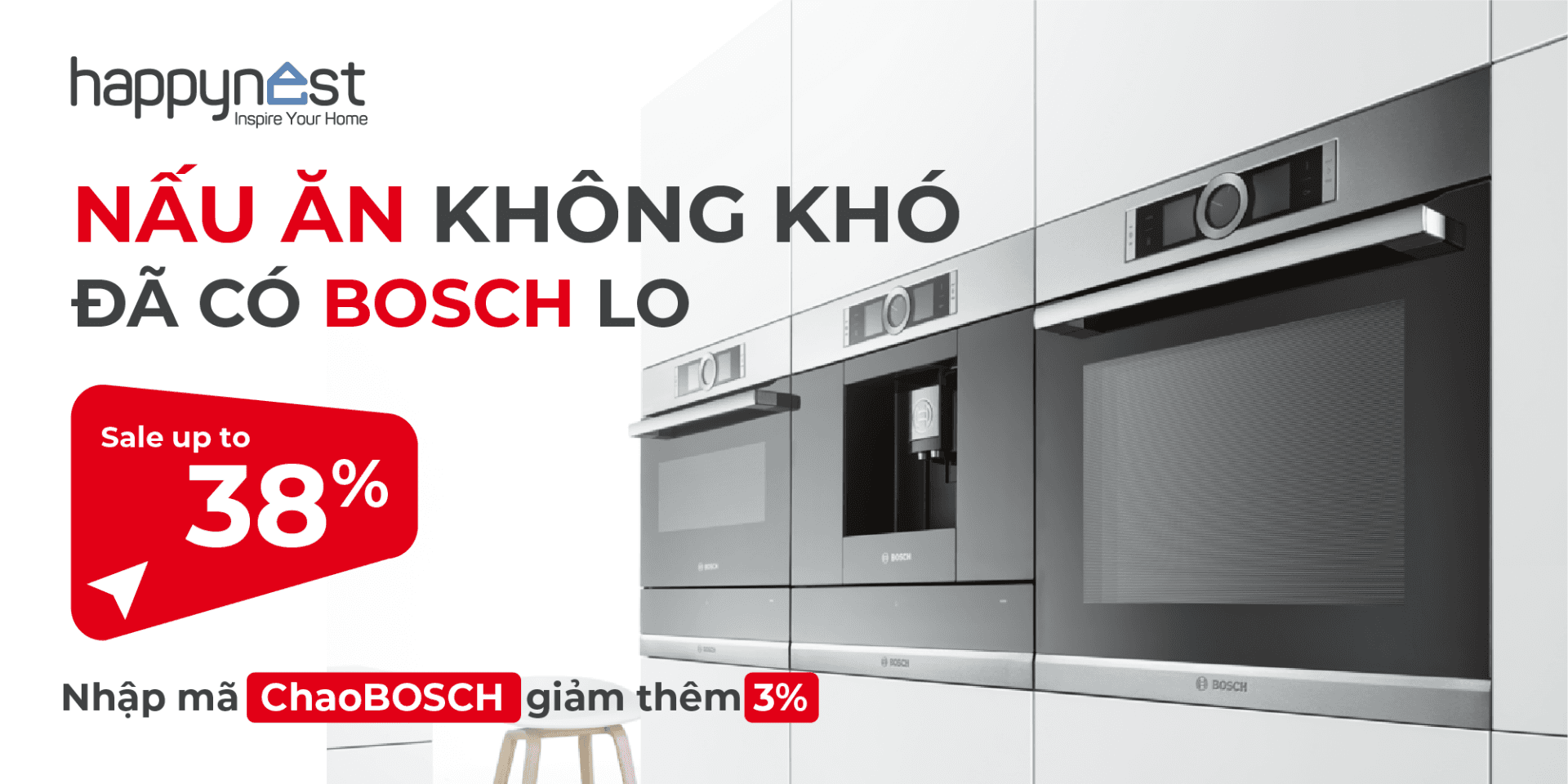 TOP thiết bị gia dụng Bosch sale tới 38%: Mức giá tốt nhất thị trường, số lượng cực giới hạn