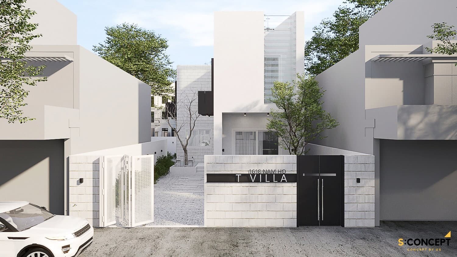 Thiết kế biệt thự Nam Hồ hơn 300m2 theo phong cách hiện đại, tối giản
