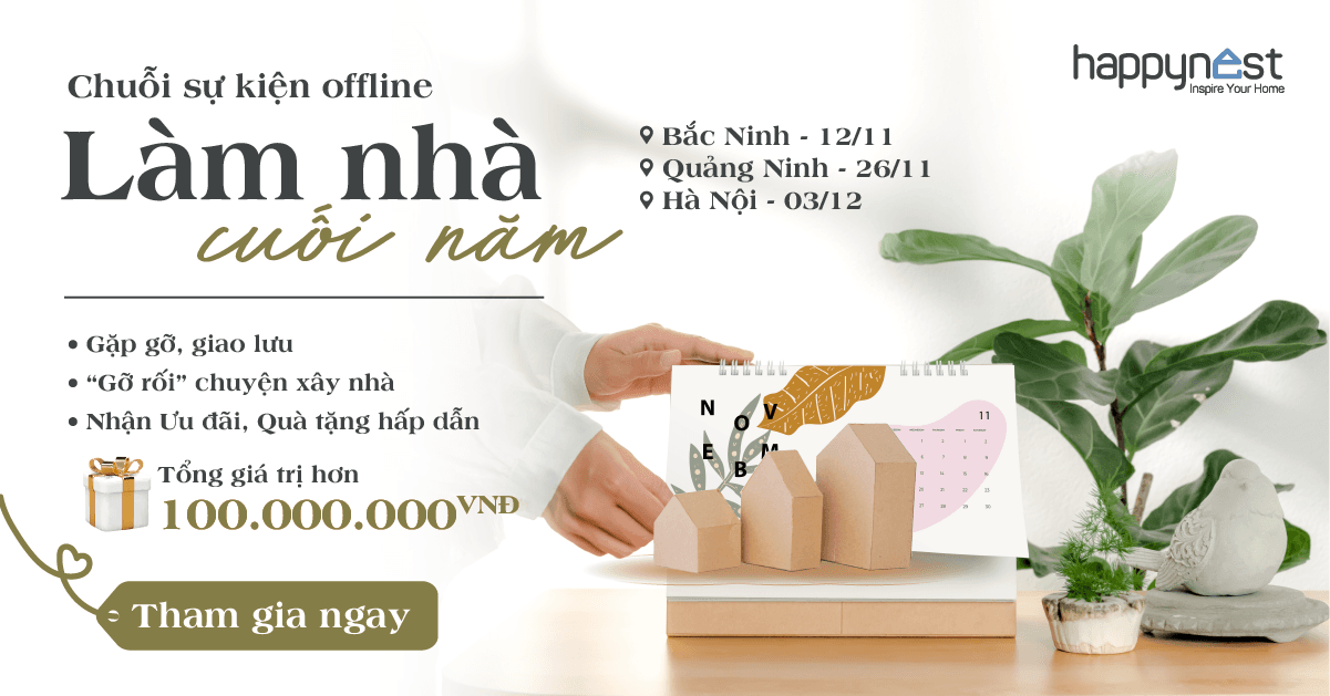 LÀM NHÀ CUỐI NĂM - Sự kiện offline dành cho những người bạn yêu nhà của Happynest