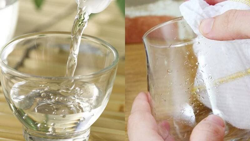 Mẹo làm sạch ly thủy tinh bị ố trắng sáng như mới