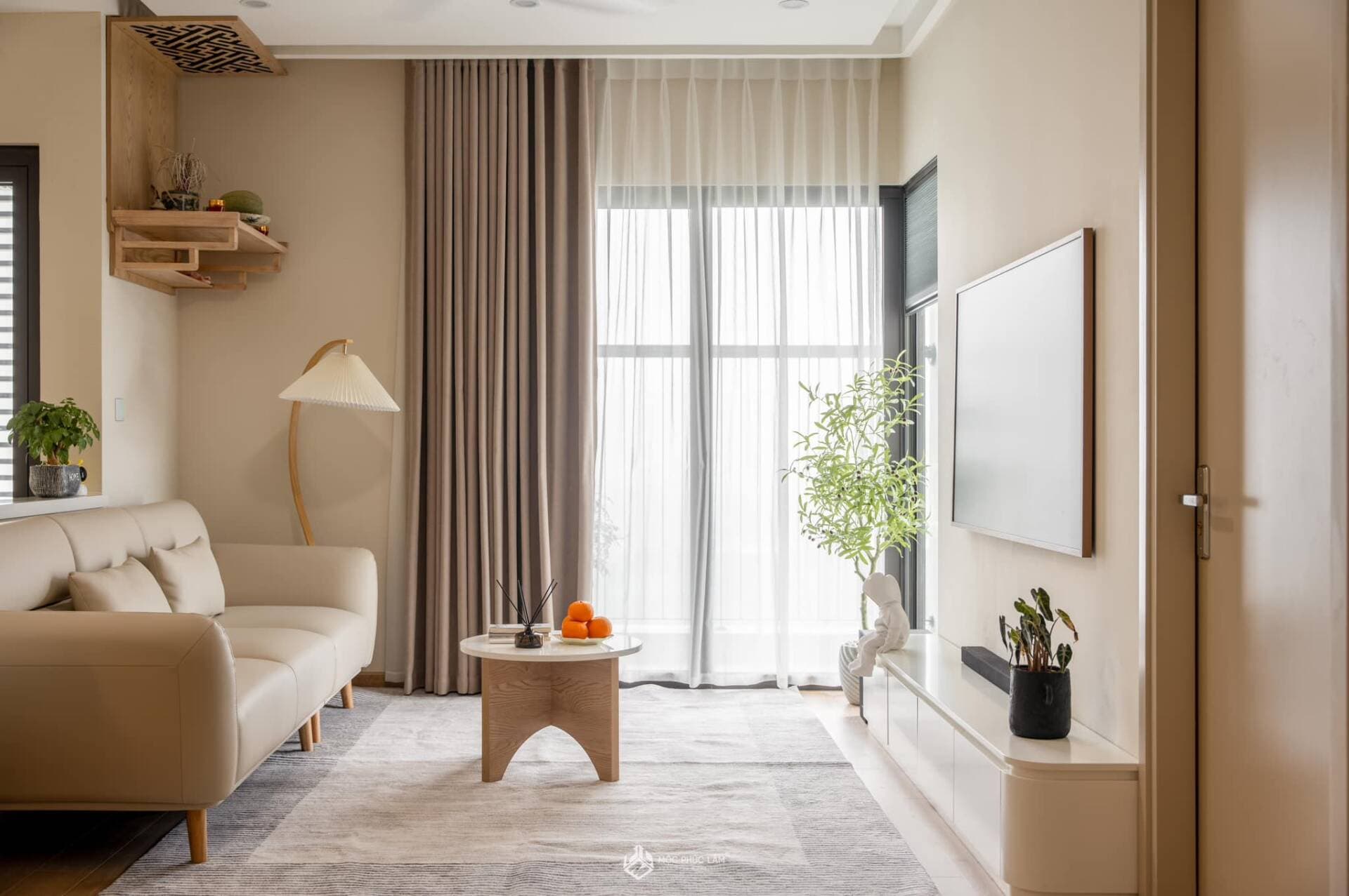 Thiết kế căn hộ 3 phòng ngủ thành tổ ấm tinh khôi