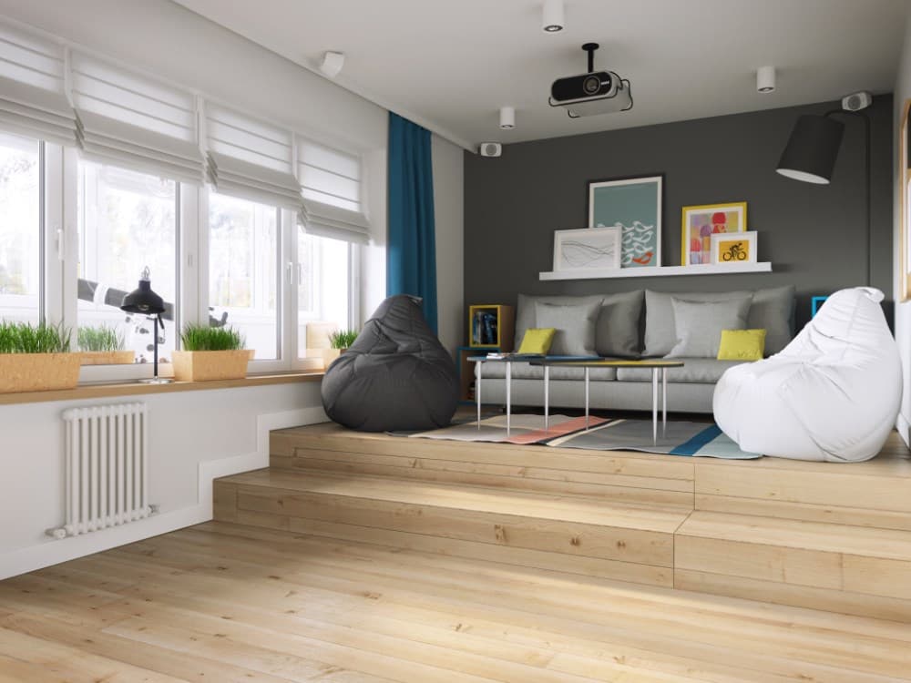 Khám phá căn hộ tí hon 34m2 nhưng có hẳn một “rạp chiếu phim” trong nhà