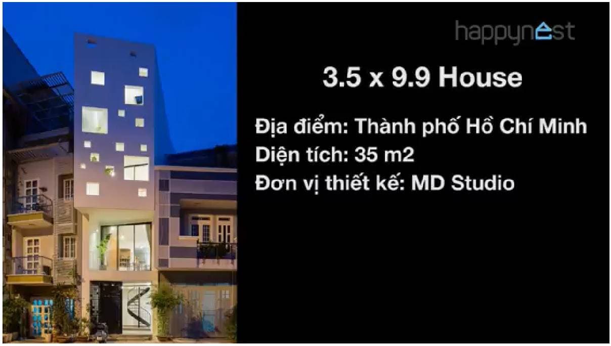 6 mẫu nhà phố dưới 50m2 và giải pháp thông gió, lấy sáng