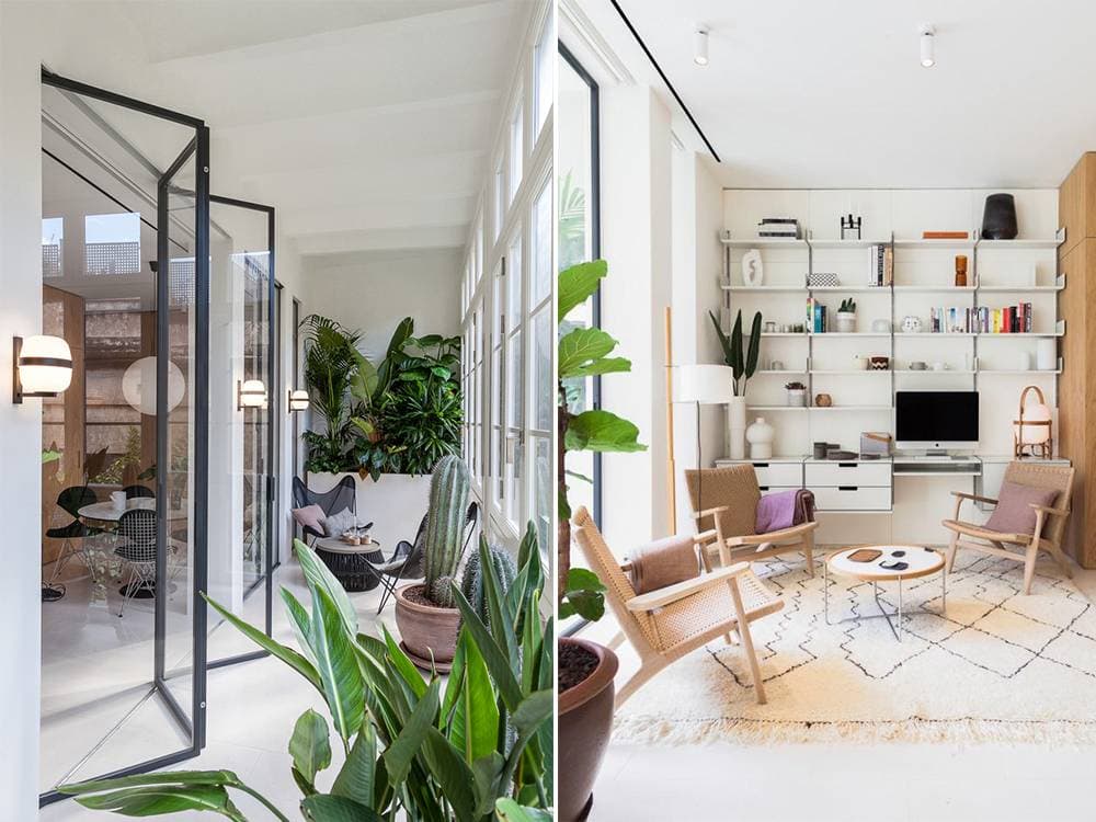 Căn hộ 90m2 ở Barcelona có hẳn một khoảng lô gia siêu rộng với không gian sống xanh đáng mơ ước