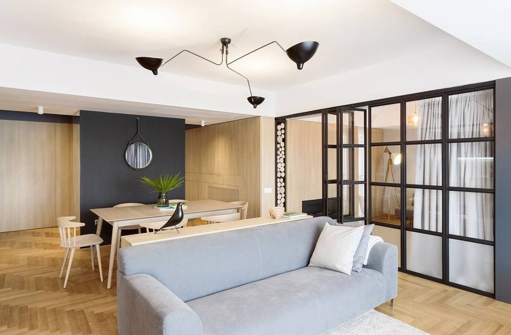 Căn hộ ở Bucharest với những khoảng không gian mở năng động và linh hoạt