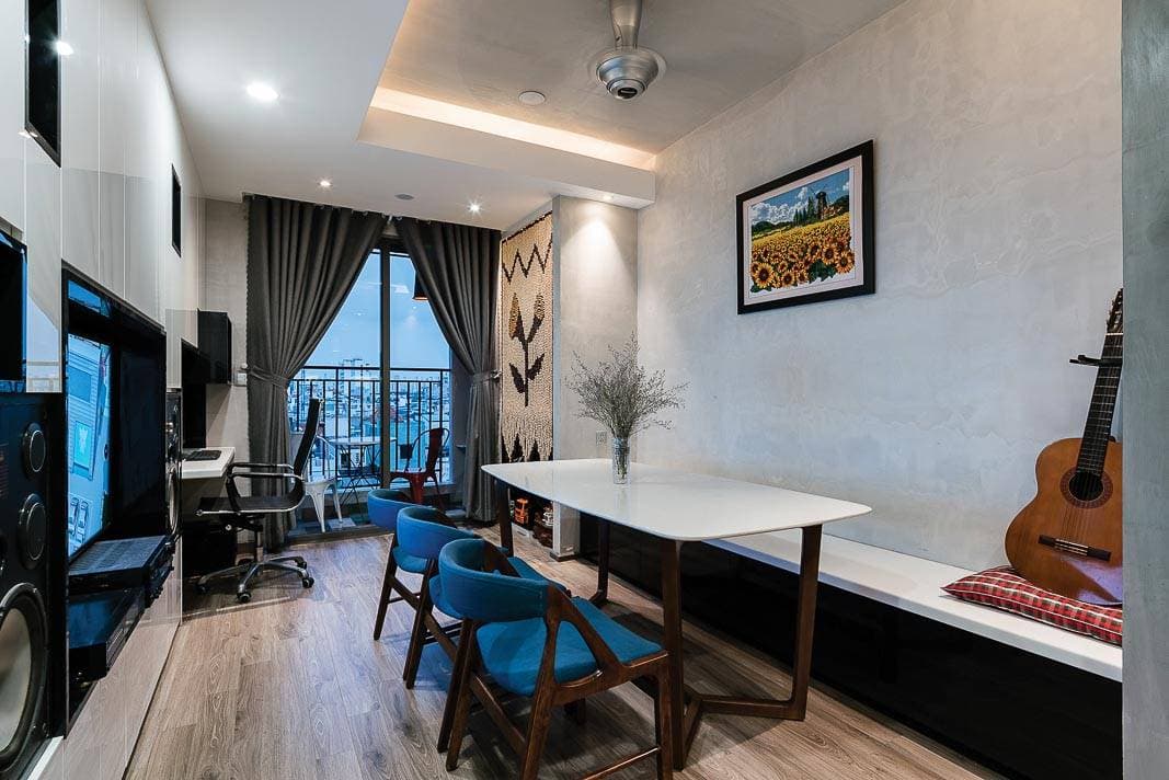 Căn chung cư 62m2 nhỏ xinh tại Bình Thạnh với thiết kế hiện đại, “gói lại” để “mở ra”