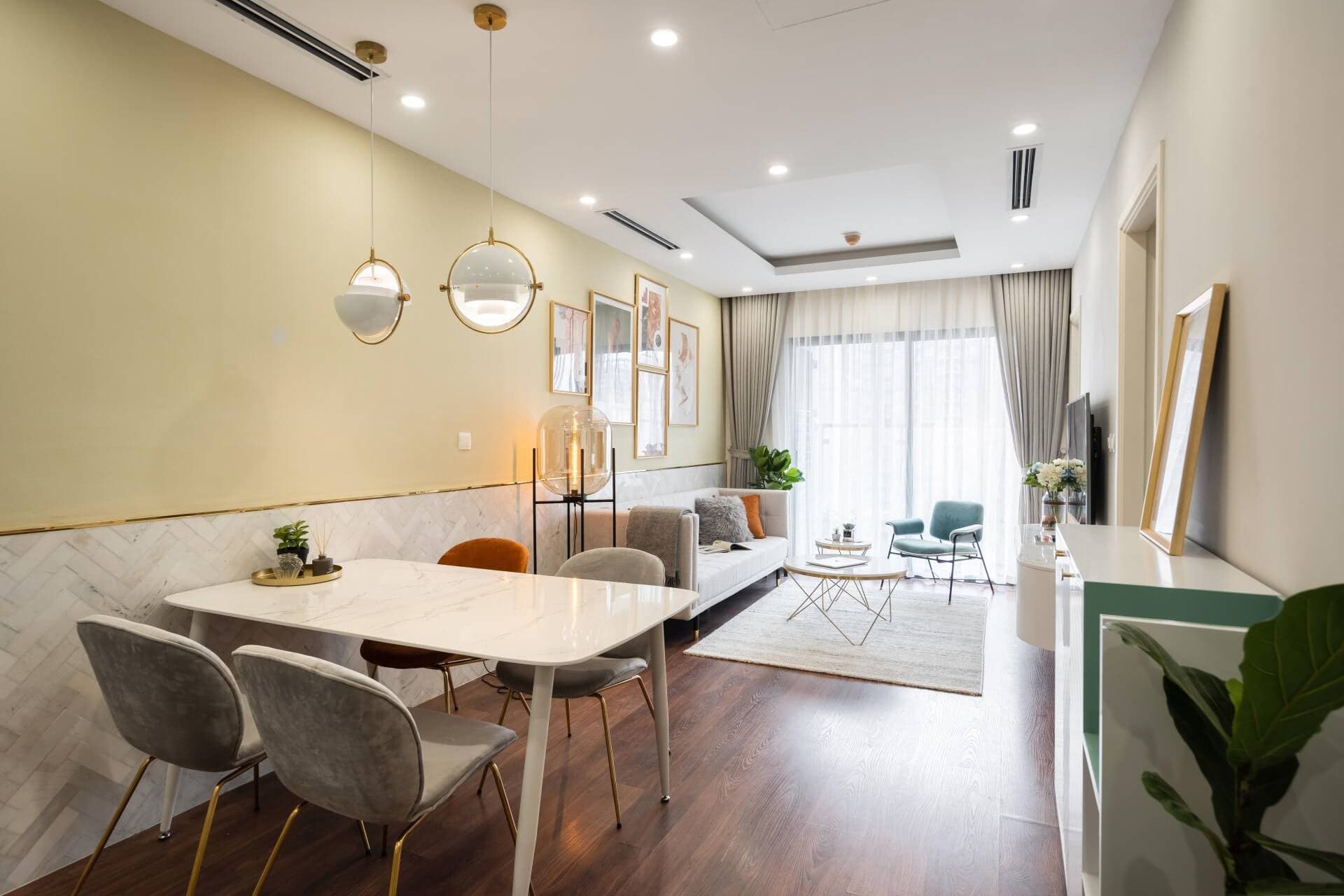 Căn hộ 66m2 sở hữu gam màu tươi sáng và công năng tối ưu cho đôi vợ chồng trẻ