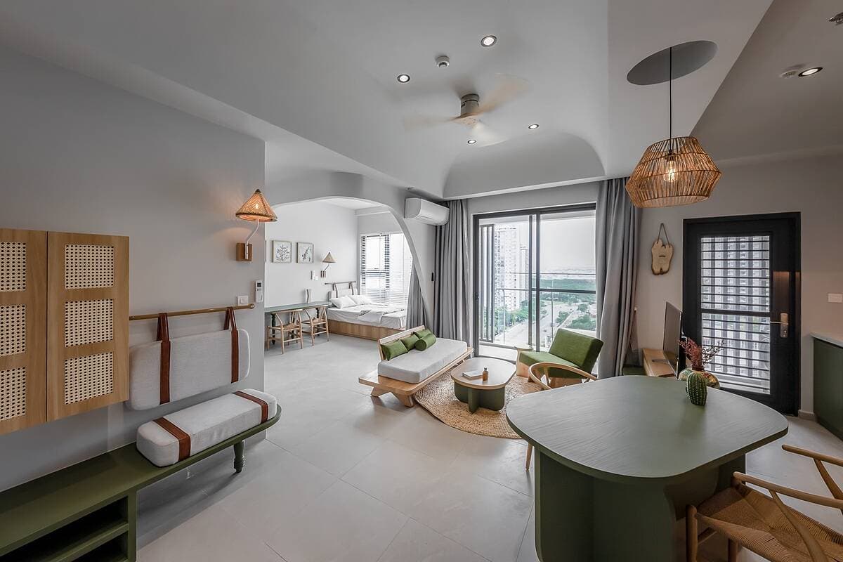 Căn hộ 84m2 nhiều cửa sổ, thiết kế linh hoạt cho gia đình từ 4 đến 8 người