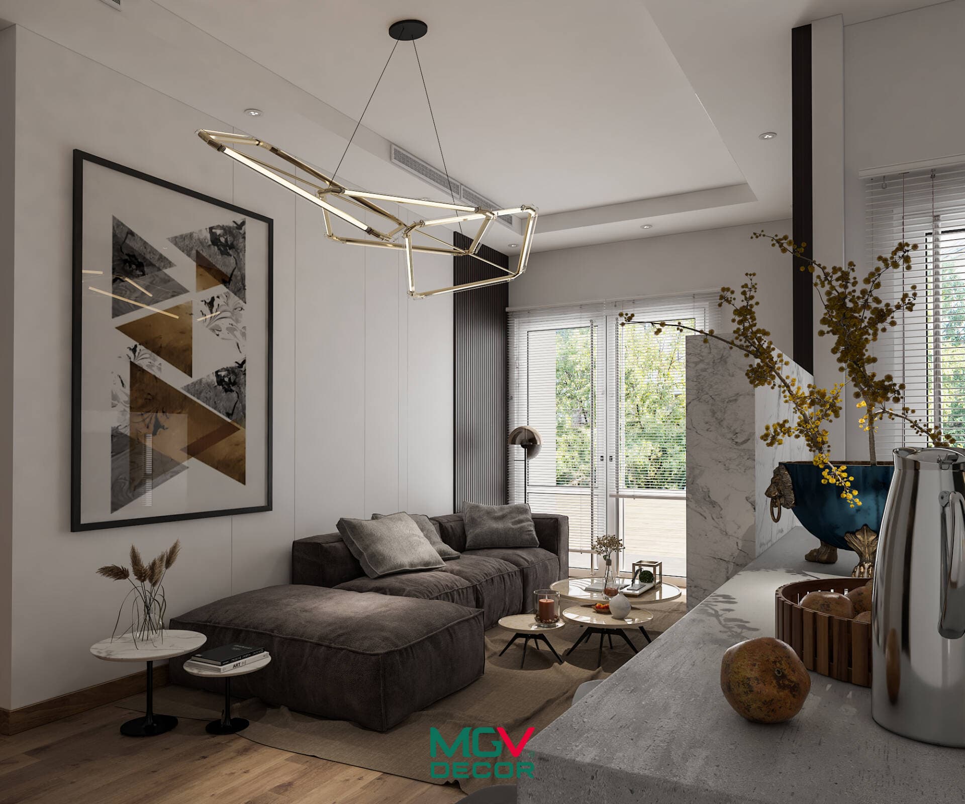 Mẫu thiết kế căn hộ 2 phòng ngủ diện tích 70m2 được ưa chuộng năm 2022