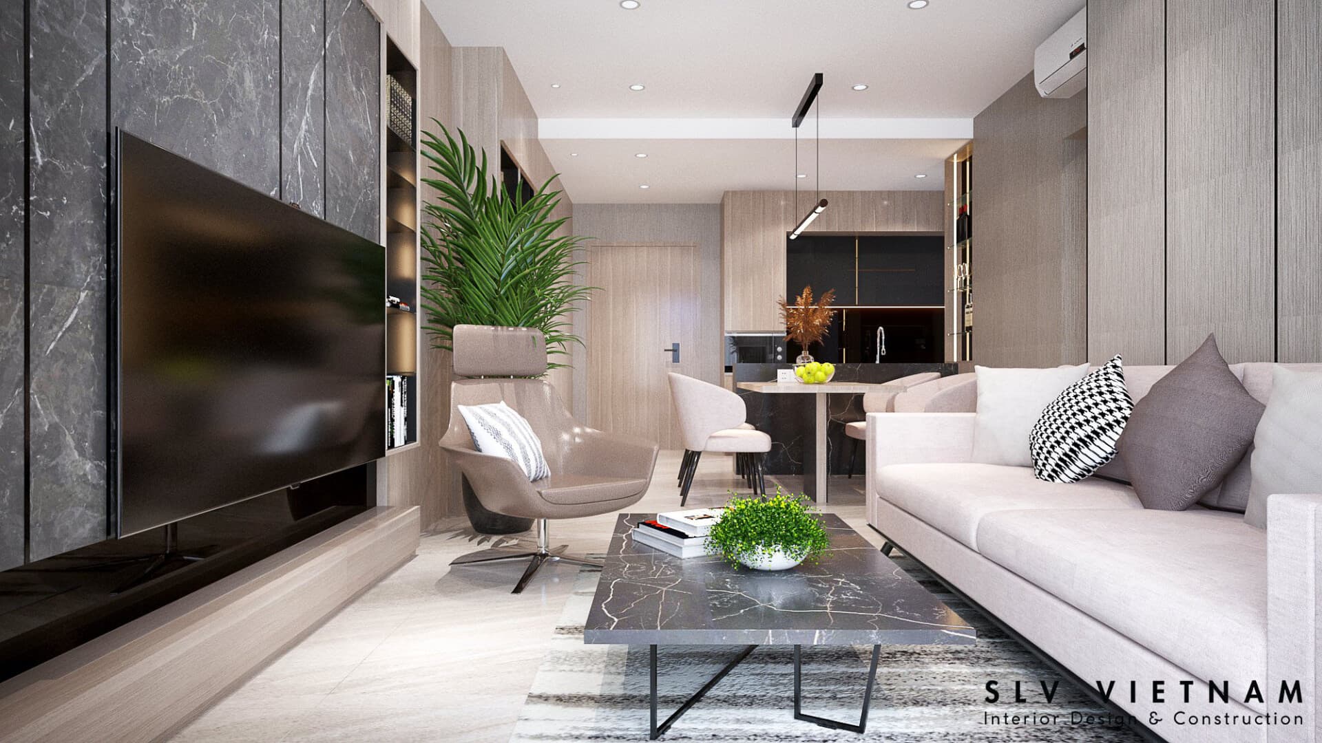 Mẫu thiết kế nội thất chung cư Feliz En Vista diện tích 83m2