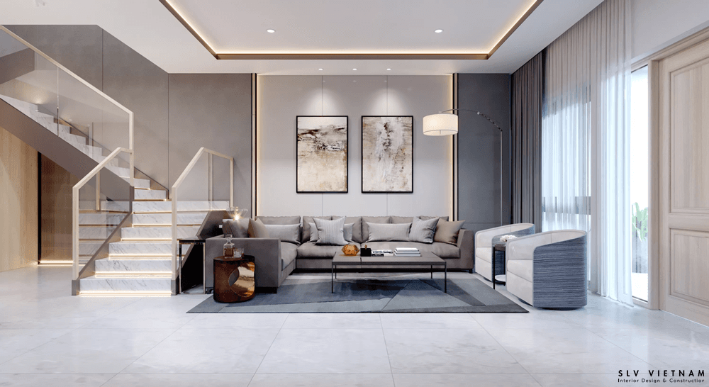 Mẫu thiết kế thi công nội thất nhà phố hiện đại - THANG HOUSE