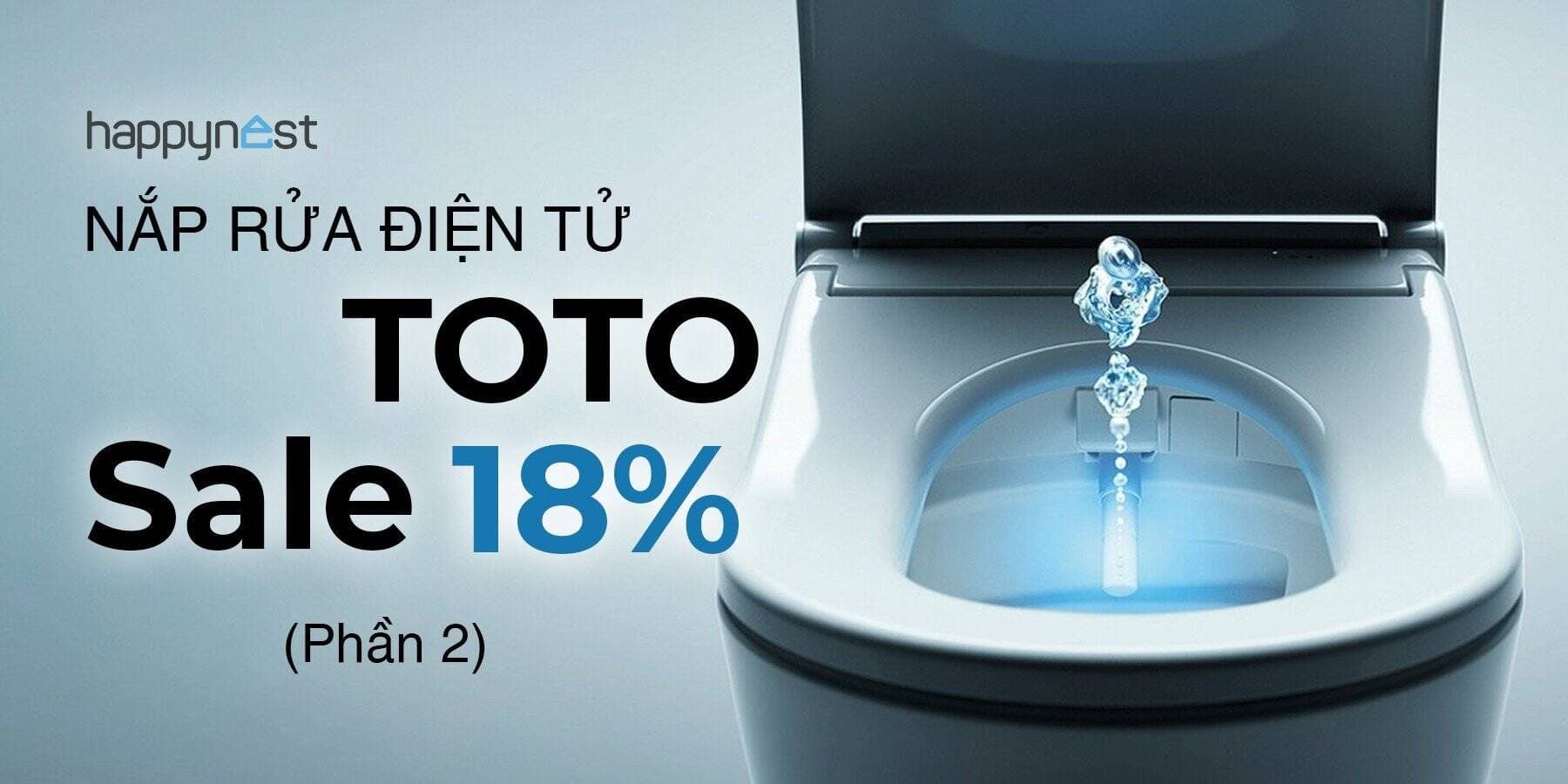 TOTO ưu đãi 18 % nắp rửa điện tử tại Happynest Shop (phần 2)