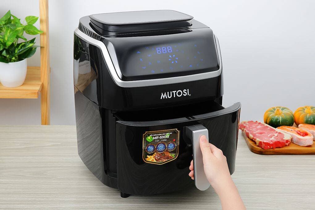 Review Nồi chiên không dầu kiêm hấp Mutosi MF-S102
