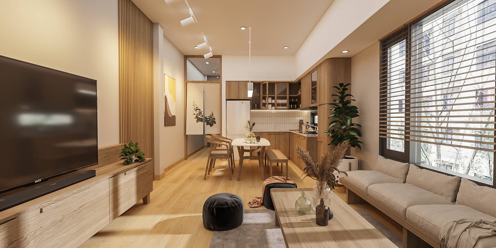 Cải tạo căn hộ 50m2 tại Quận 8, TP.HCM cho gia chủ là thanh niên trẻ tuổi, độc thân