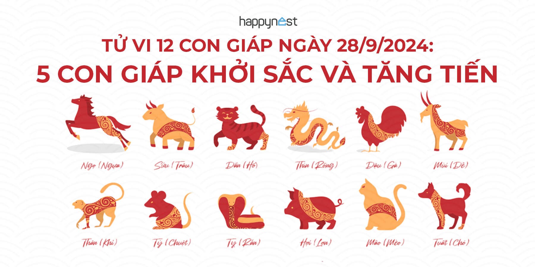 Xem tử vi 12 con giáp ngày 28/9/2024: 5 con giáp khởi sắc và tăng tiến