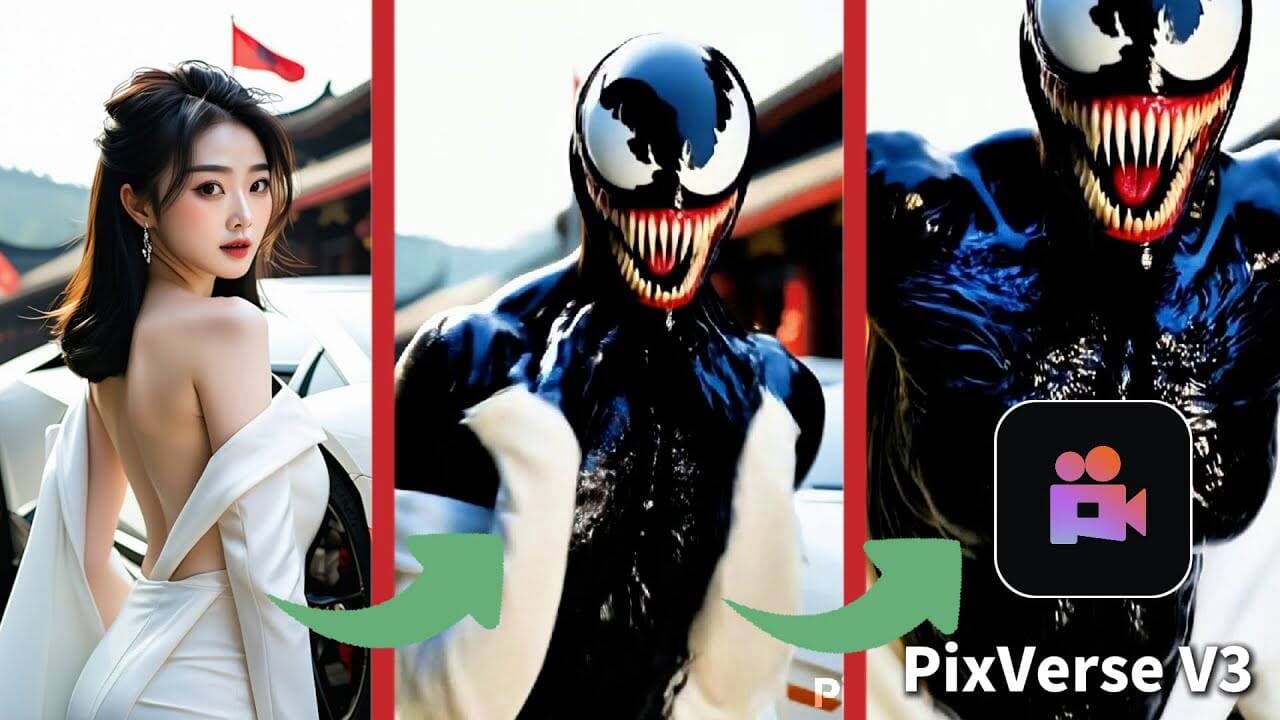 Hướng dẫn cách dùng Pixverse AI đu trend biến hình Venom