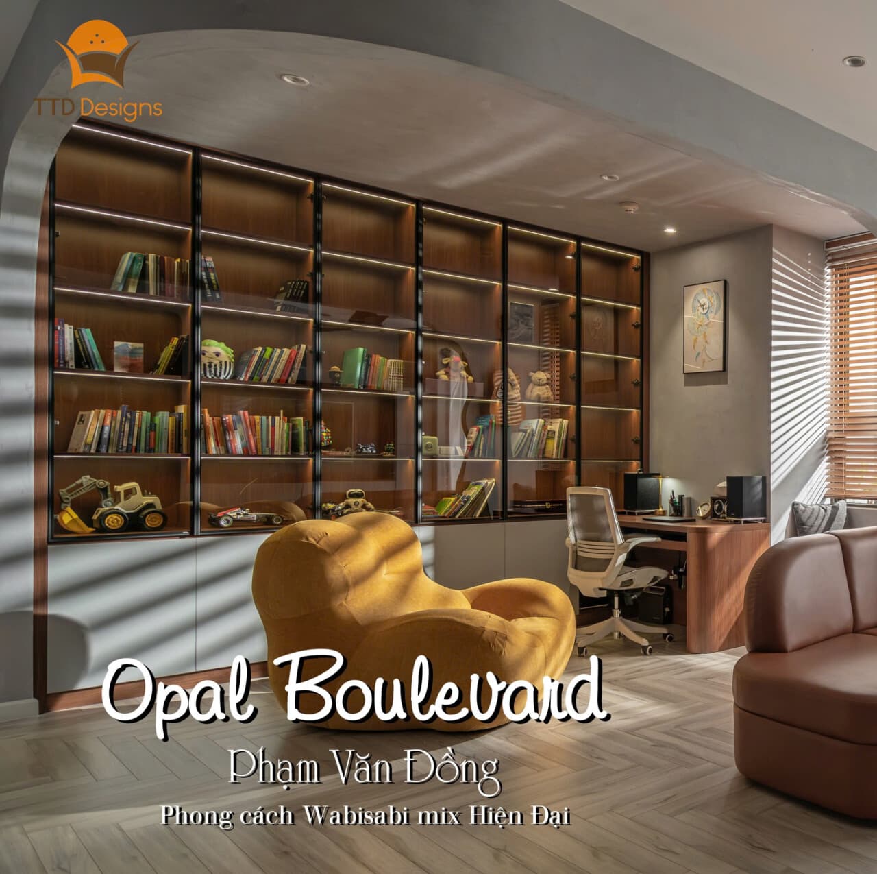 Sự kết hợp hoàn hảo giữa Wabi Sabi và phong cách hiện đại trong căn hộ Opal Boulevard Phạm Văn Đồng