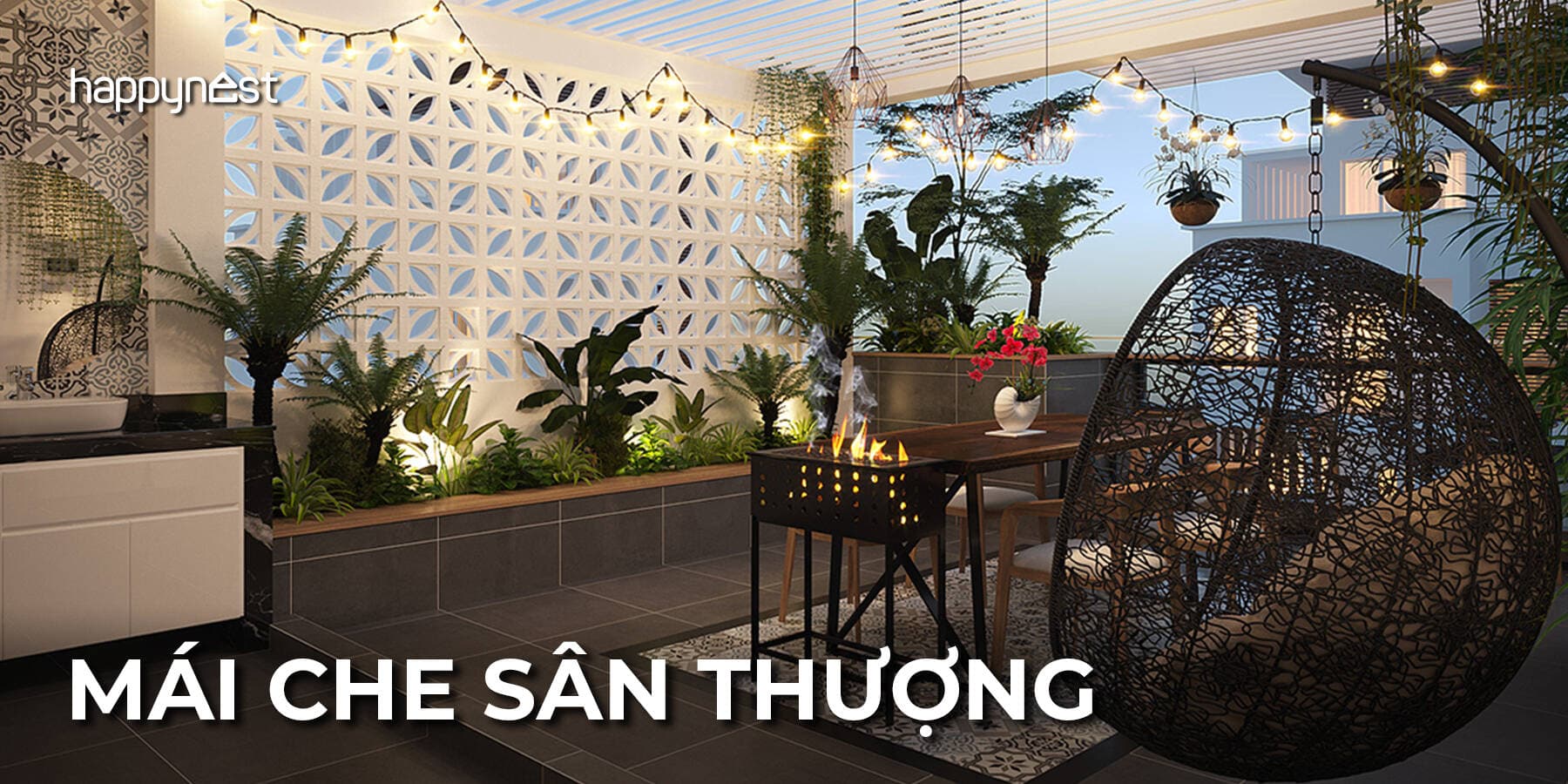 Làm mái che sân thượng có cần xin phép không theo quy định mới 2026?
