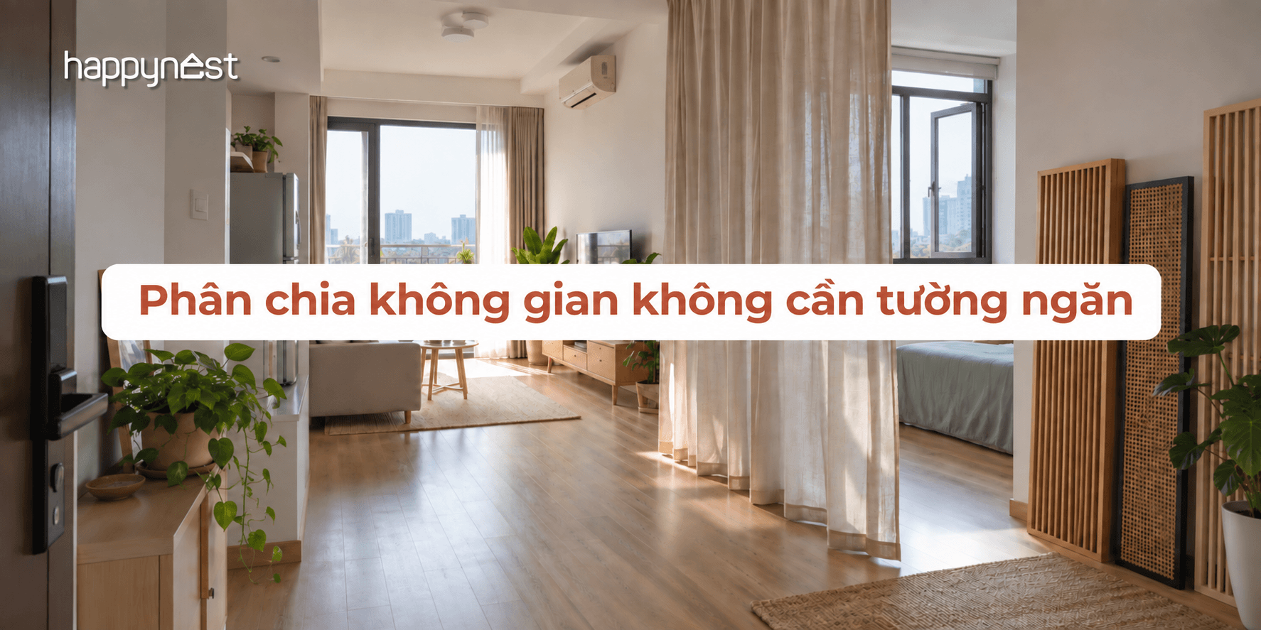 5 cách phân chia không gian không cần tường ngăn cho nhà nhỏ