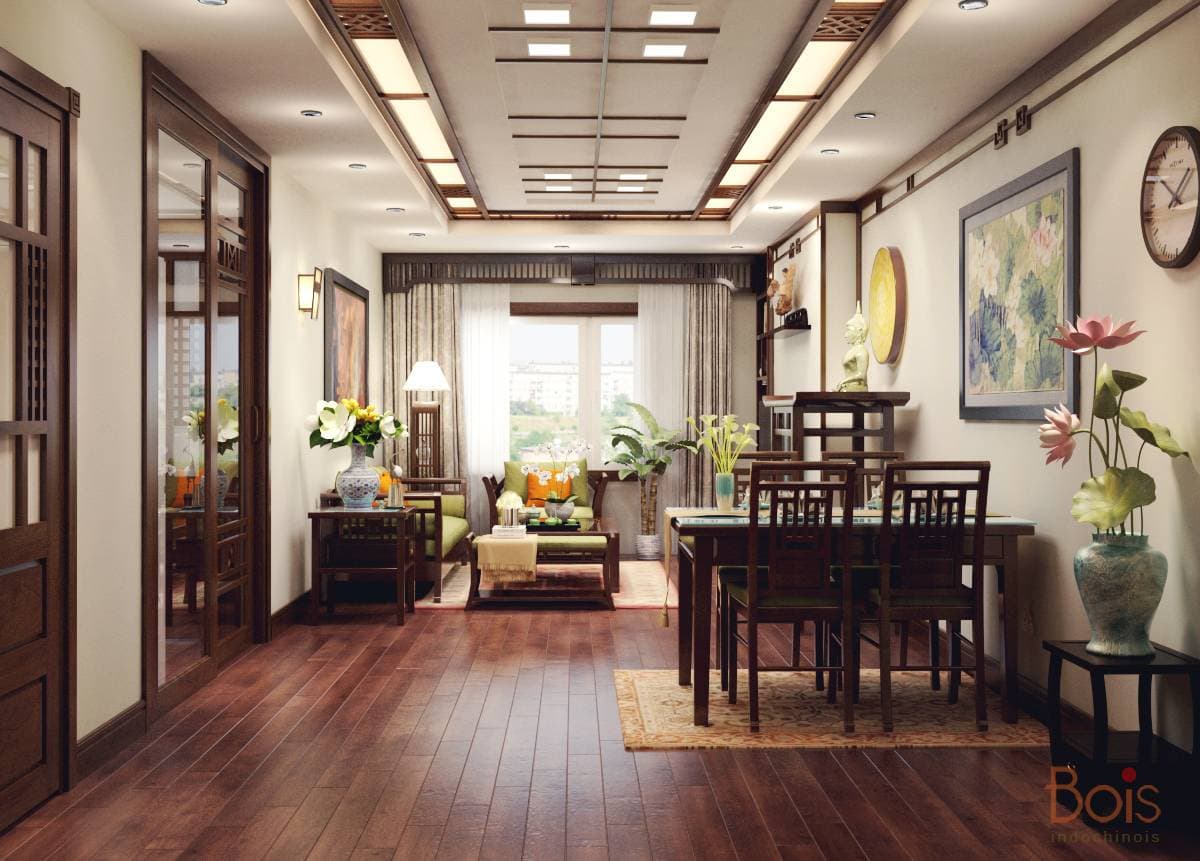 Nét an nhiên và tĩnh tại bên trong căn hộ chung cư có thiết kế nội thất hoàn toàn bằng gỗ tự nhiên