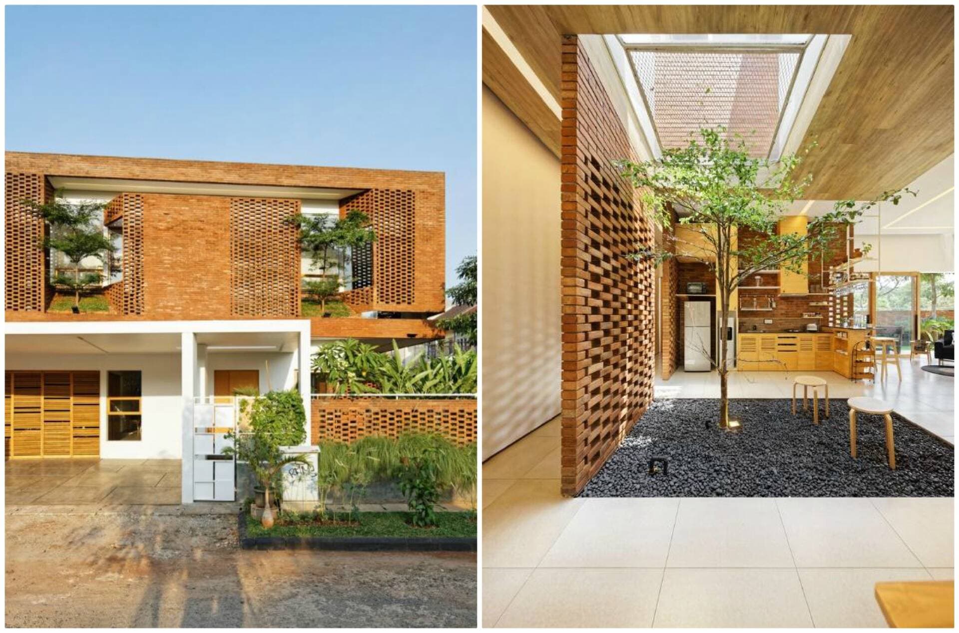 Sống chan hòa với thiên nhiên như Flick House - Căn nhà gạch nung được bao quanh bởi 4 khu vườn nhỏ xanh mát
