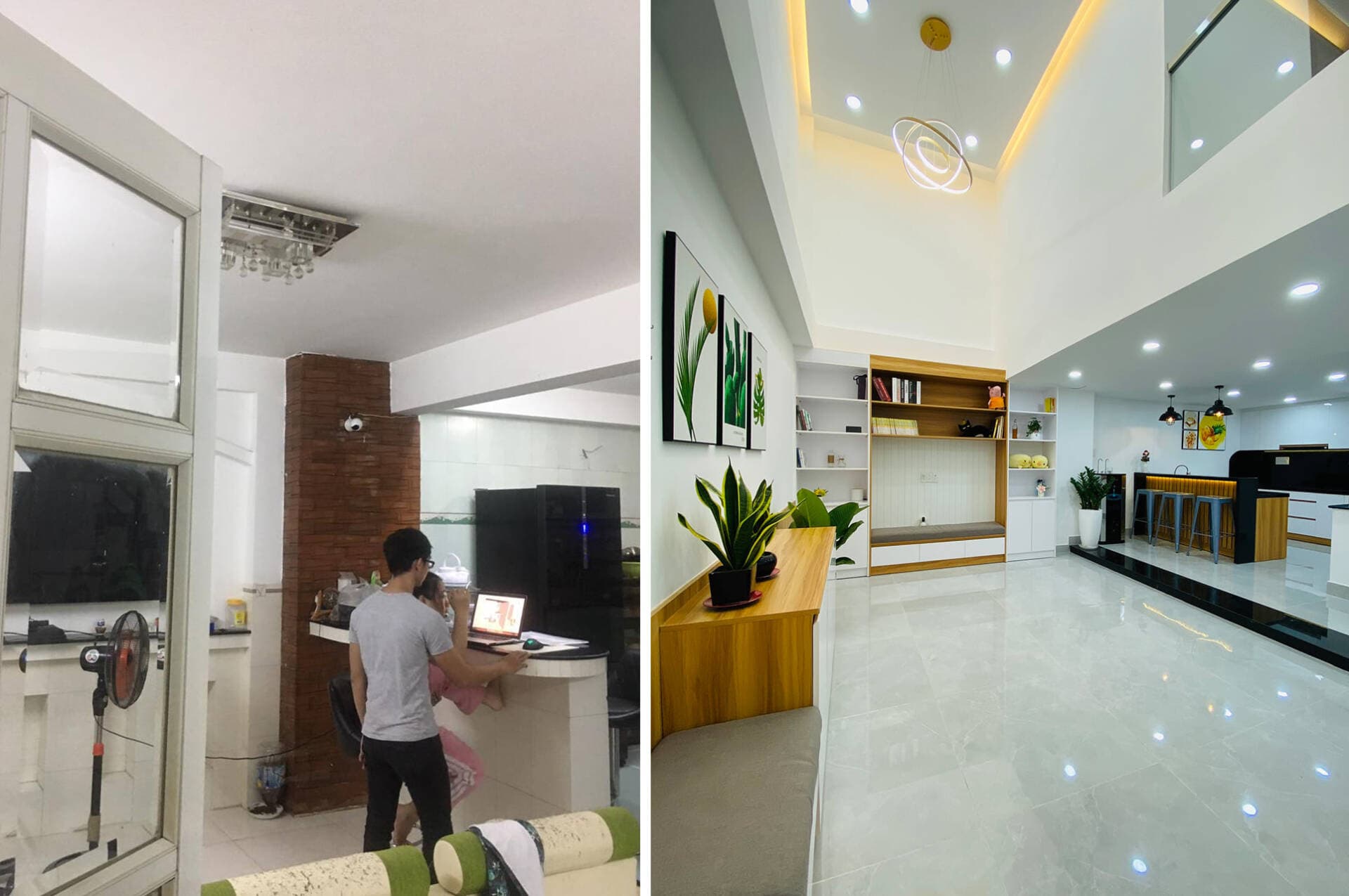 Cải tạo nhà 44m2 không có mặt tiền trong hẻm nhỏ thành tổ ấm ngập tràn năng lượng với 600 triệu đồng
