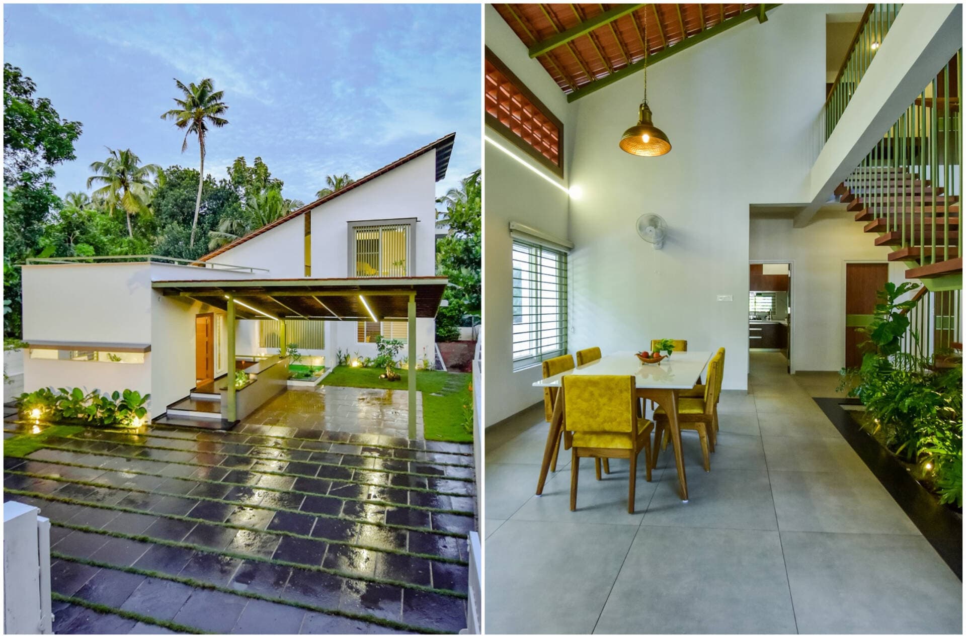 Inclined House - Nhà vườn mái nghiêng có màu sắc lạ mắt, nhìn là muốn về quê sống ngay