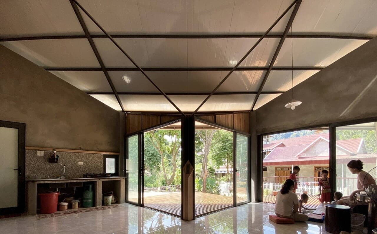 Nhà 1 tầng 80m2 tại Thanh Hóa, thiết kế theo phong cách hiện đại nhưng vẫn tôn trọng bản sắc dân tộc