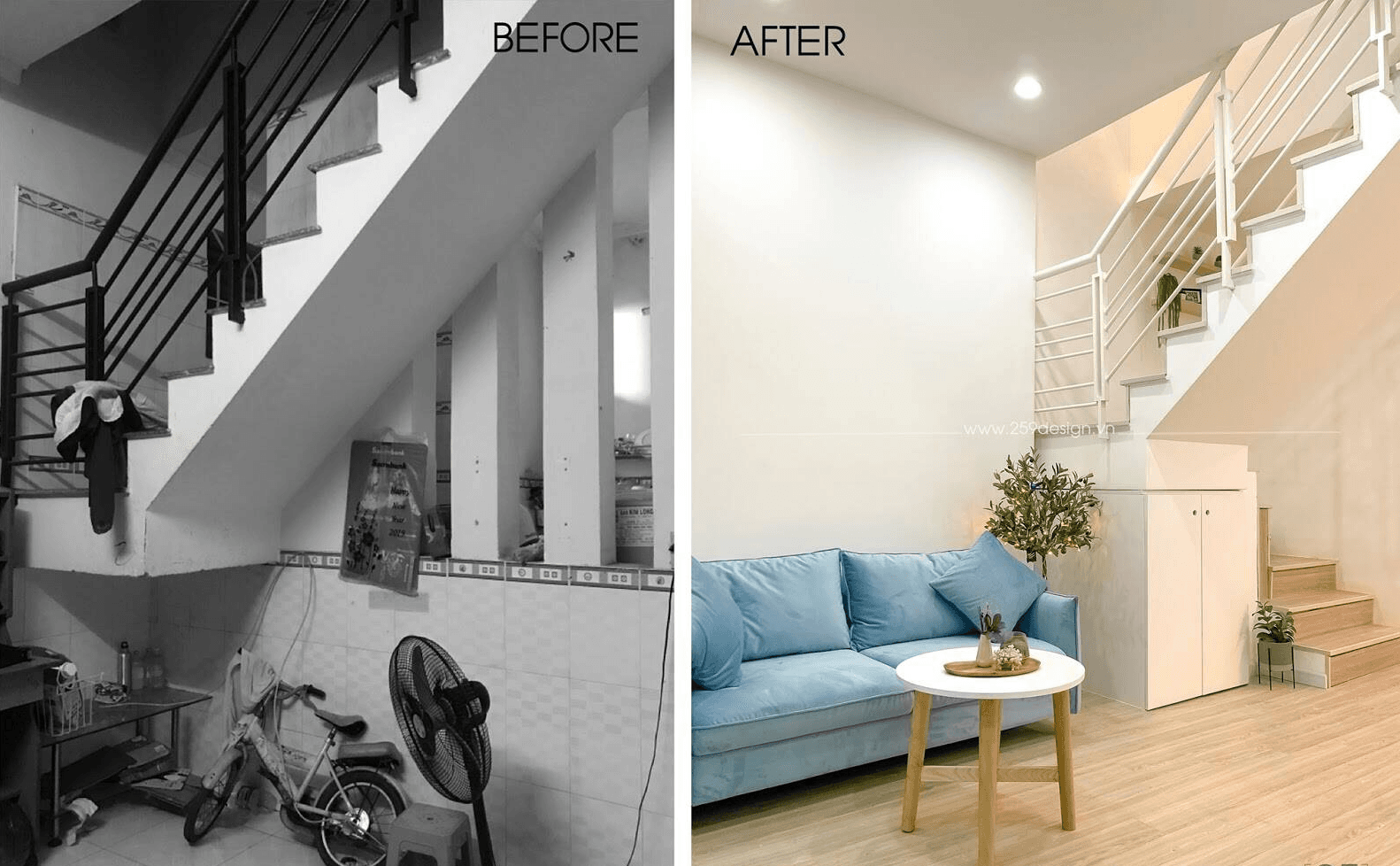 Cải tạo căn nhà 52m2 tăm tối, bí bách thành không gian rộng thoáng, tiện nghi bất ngờ