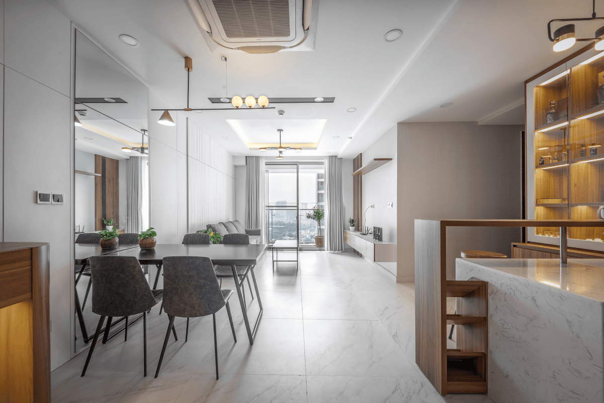 Căn hộ 76m2 thiết kế hiện đại với chi phí hoàn thiện 350 triệu đồng