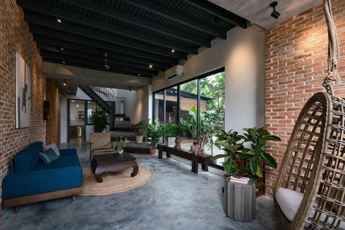 Nhà Bình Chánh mang nét đẹp riêng nhờ tận dụng hiệu quả giàn khung thép từ ngôi nhà cũ