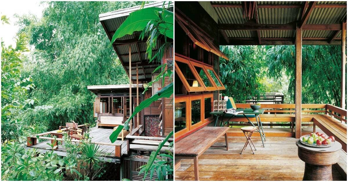 Xây nhà từ những khối gỗ cũ mang đến cuộc sống yên ả chốn làng quê