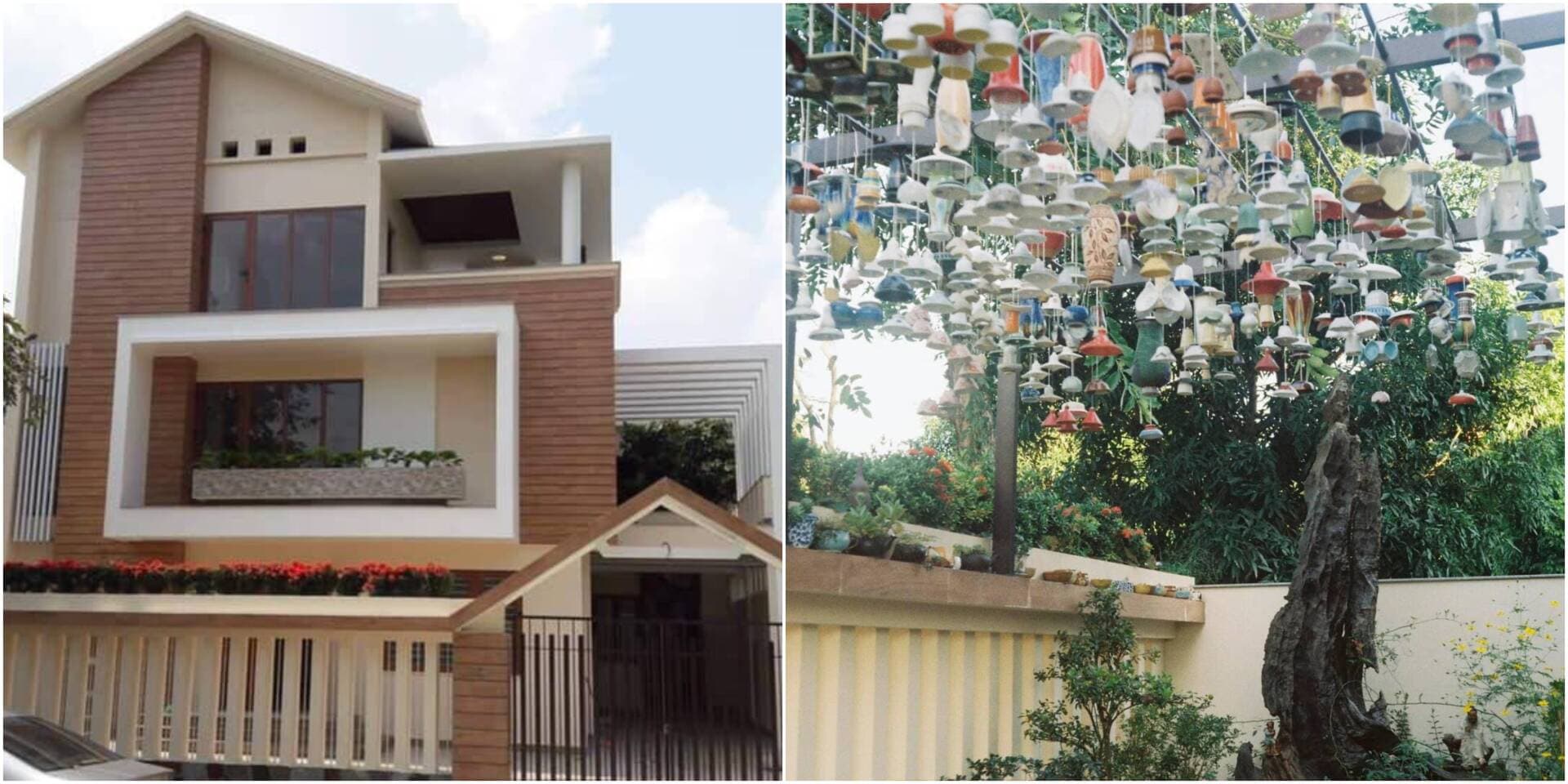 Về hưu, gia chủ là KTS mới có thời gian xây nhà cho mình, hạnh phúc làm vườn hoa tặng vợ và con gái