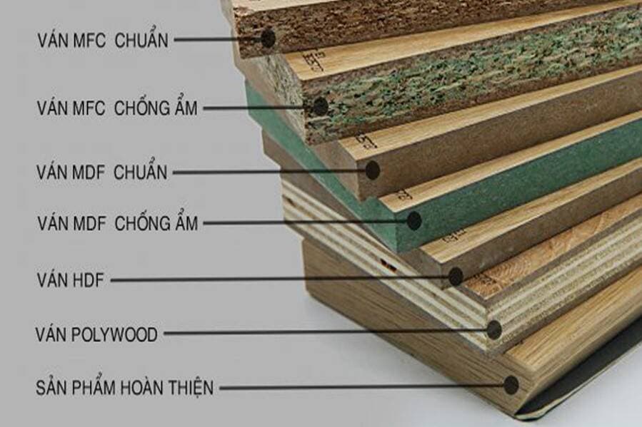 Phân biệt các loại cốt gỗ công nghiệp và phủ bề mặt