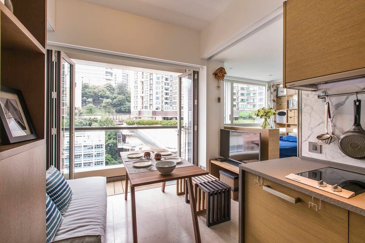 Căn hộ chỉ 30m2 nhưng đáp ứng tốt nhu cầu sinh hoạt của 2 người nhờ chọn đúng nội thất