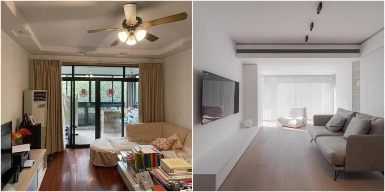 Nhà quá nhiều đồ đạc và bừa bộn do tỉ lệ phòng bất hợp lý, gia chủ quyết định cải tạo và có được kết quả hơn mong đợi