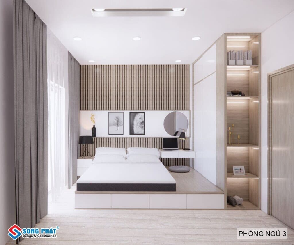 Kiến trúc nội thất nhà trệt 2 lầu hiện đại tại khu MELOSA Quận 9