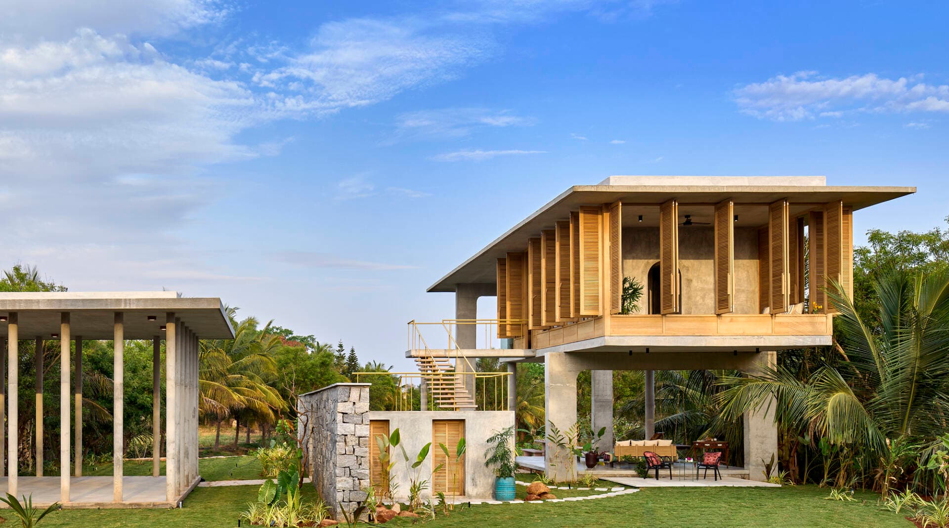 Nhà không tường ở nông thôn giúp gia chủ không cần dùng điều hoà, ngay cả giữa mùa hè nóng bức